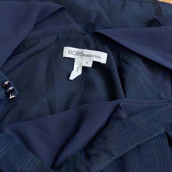 BCBGeneration mock neck navy blue dress - Picture 6 of 6